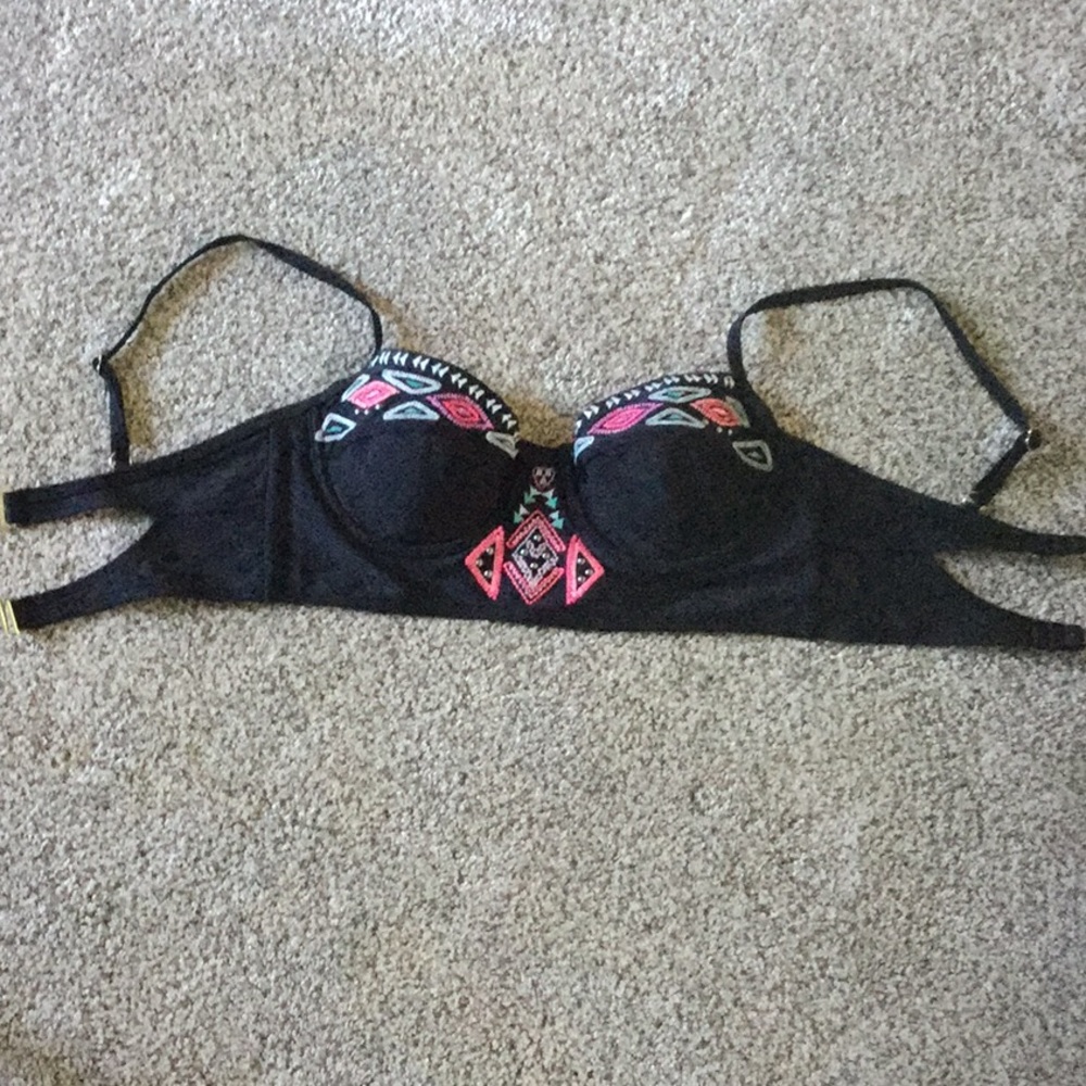 Xhilaration black bikini top